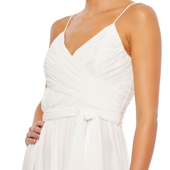 IEENA MAC DUGGAL FLOWY FAUX WRAP JUMPSUIT - Picture 3 of 8